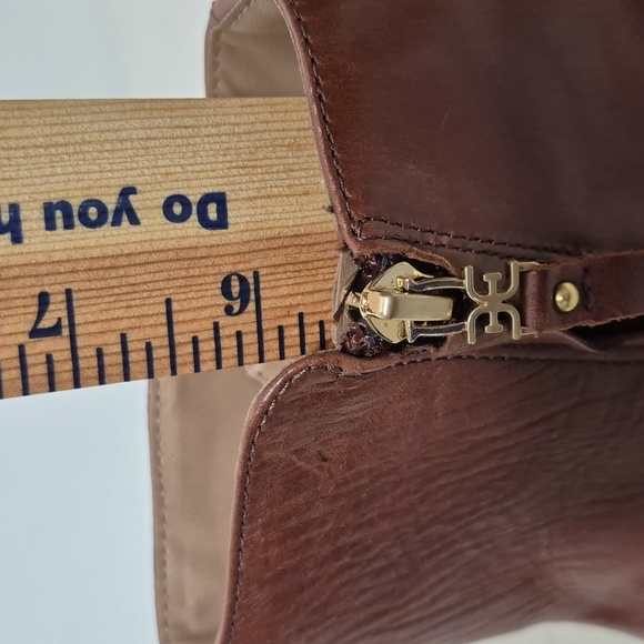 Sam Edelman Thatcher Brown Leather Square Toe Ankle Boot 9M - Picture 11 of 13